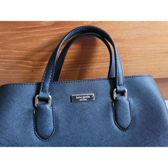 EUC KATE SPADE Black Laurel Way Evangelie Satchel Crossbody Bag - Picture 5 of 15